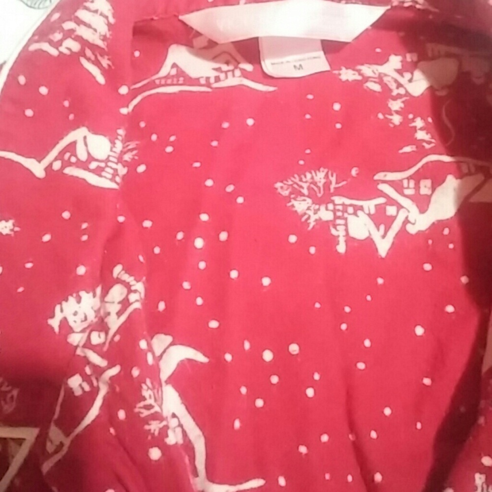 Holiday pajama set.